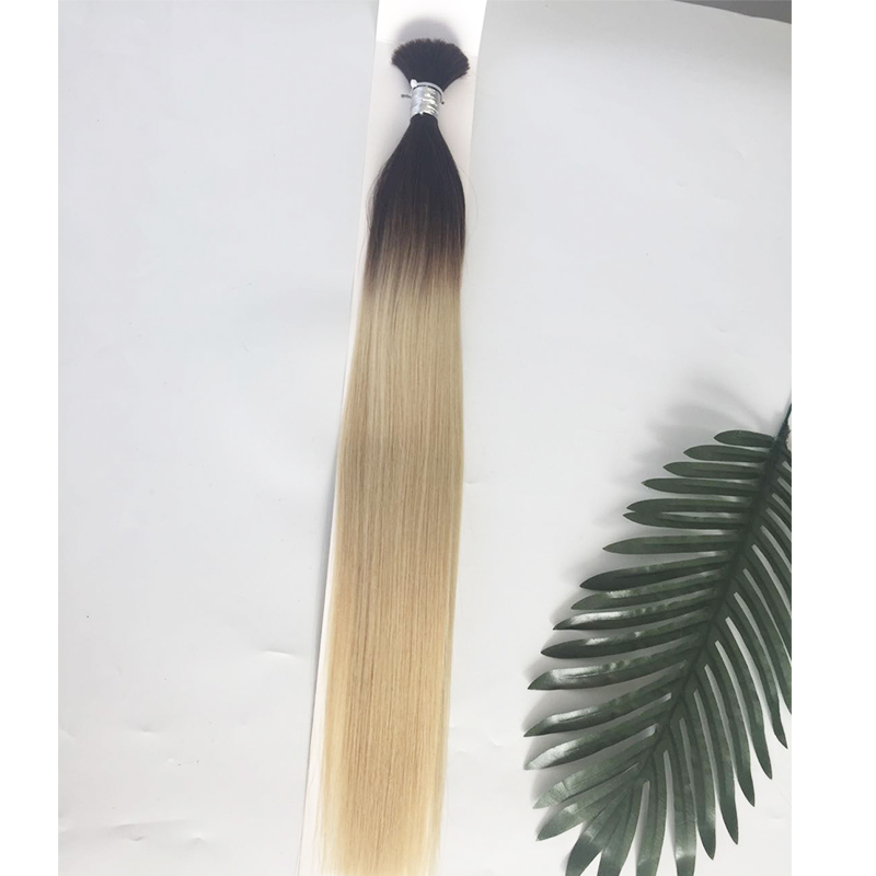 Hair bulk full cuticle human hair extensions factory price  YL327